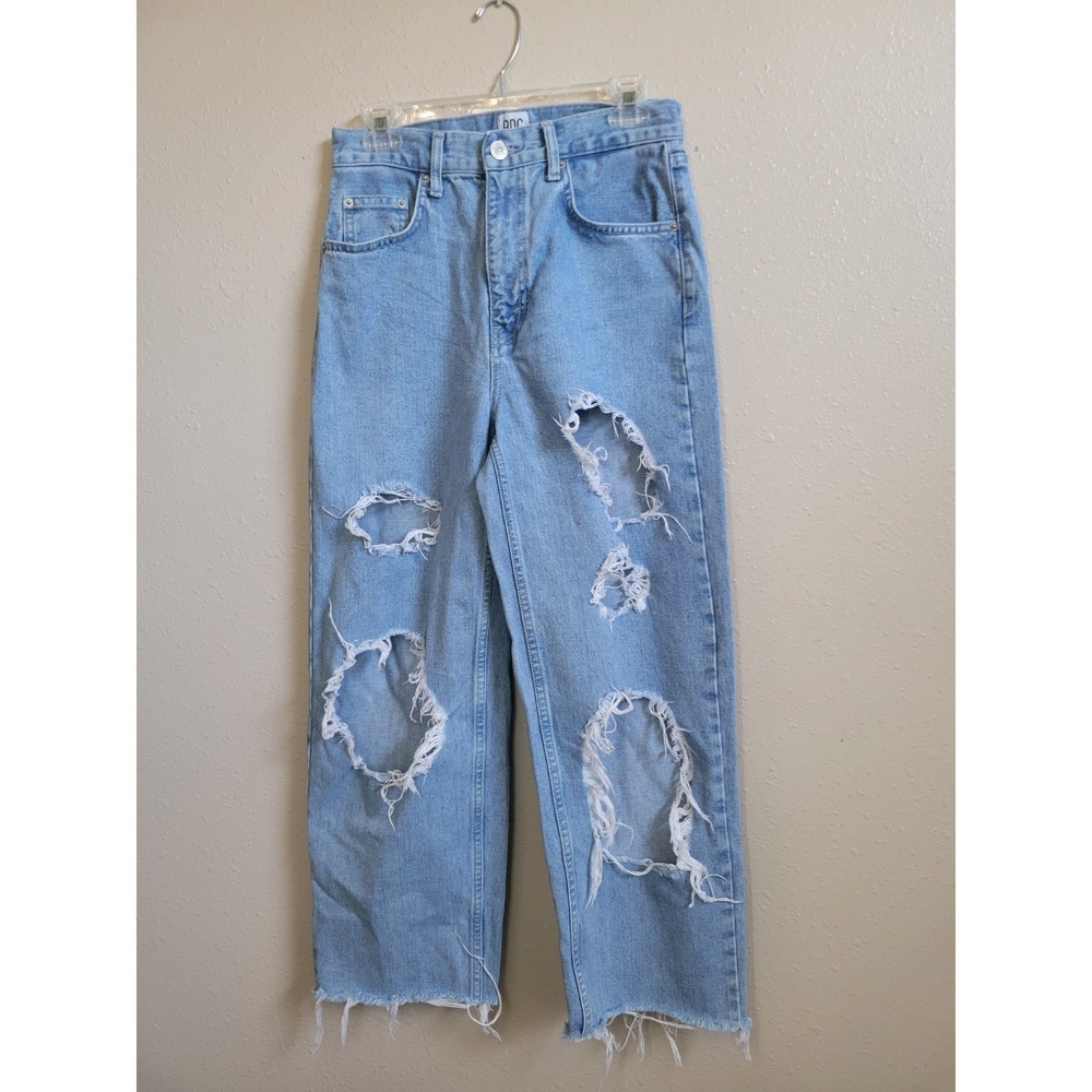 BDG Urban Outfitters High Rise Baggy Light Wash Distressed Jeans Womens 28‎